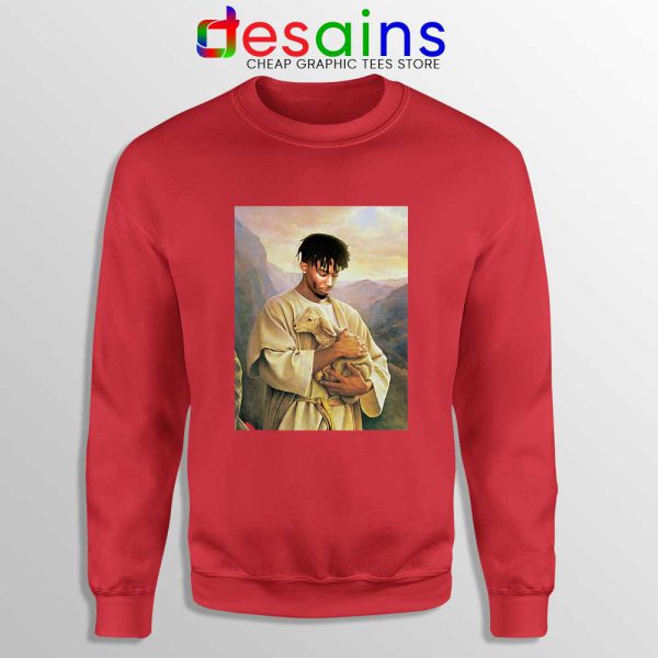 Jesus Playboi Carti Red Sweatshirt Playboi Christmas Sweater