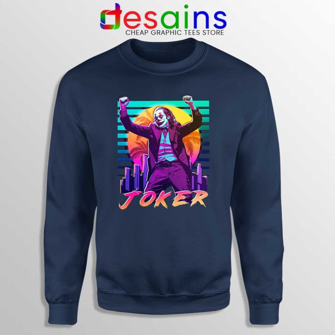 Joker Arthur Fleck Vintage Navy Sweatshirt Joaquin Phoenix Sweater