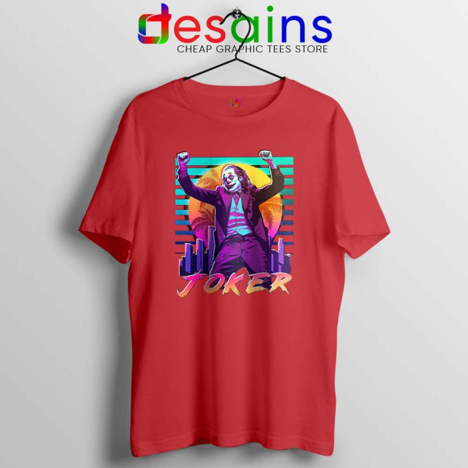Joker Arthur Fleck Vintage Red Tshirt Joaquin Phoenix Tee Shirts S-3XL