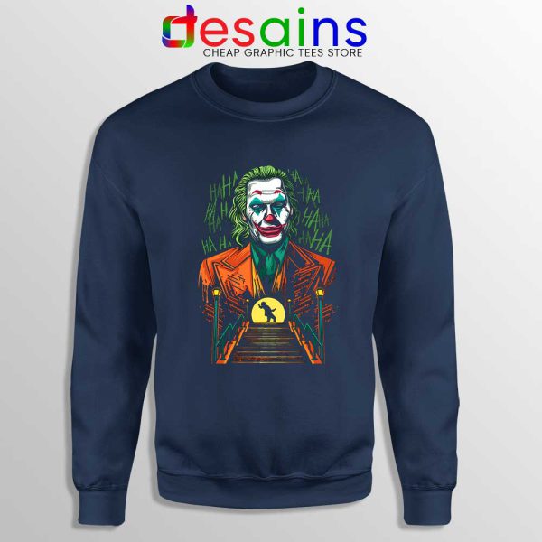 Joker Reborn Arthur Fleck Navy Sweatshirt Hahaha Joker Sweater S-3XL
