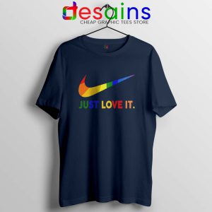 Just Love It Lesbian Marriage Navy Tshirt Just Do it LGBT Tee Shirts