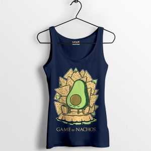 Meme Nachos Avocado Iron Throne Navy Tank Top