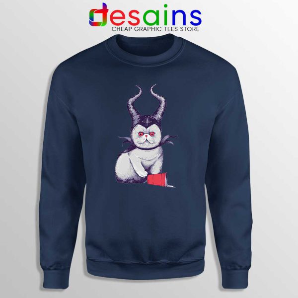 Meow Maleficent Navy Sweatshirt Meowleficent Mistress of Evil Sweater