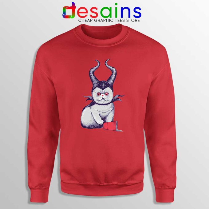 Meow Maleficent Red Sweatshirt Meowleficent Mistress of Evil Sweater
