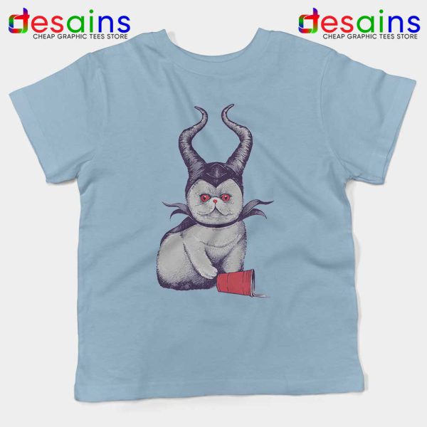 Meowleficent Mistress of Evil Light Blue Kids Tshirt Maleficent Youth Tees