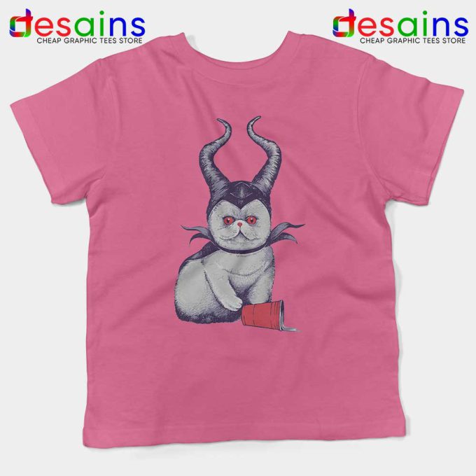 Meowleficent Mistress of Evil Pink Kids Tshirt Maleficent Youth Tees