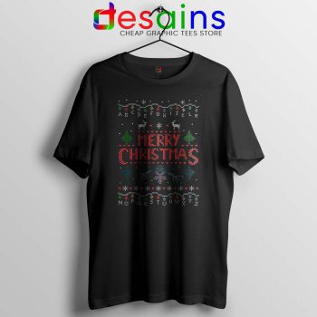 Merry Christmas The Upside Down Tshirt Stranger Things Tee Shirts S-3XL