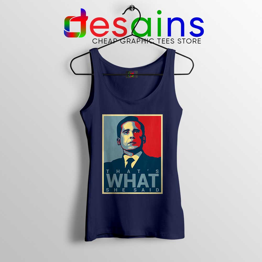 Michael Scott The Office Tank Top That's What She Tops S-3XL
