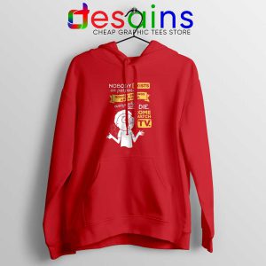 Nobody Exists on Purpose Red Hoodie Rick and Morty Hoodies