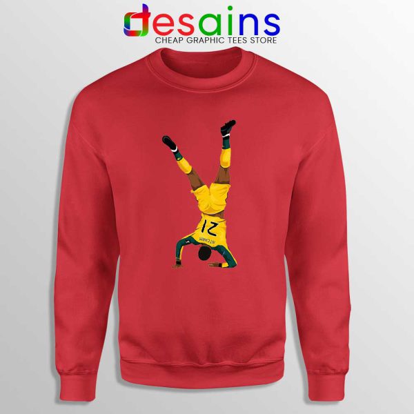 Olivier Ntcham Celebration vs Lazio Red Sweatshirt Celtic FC