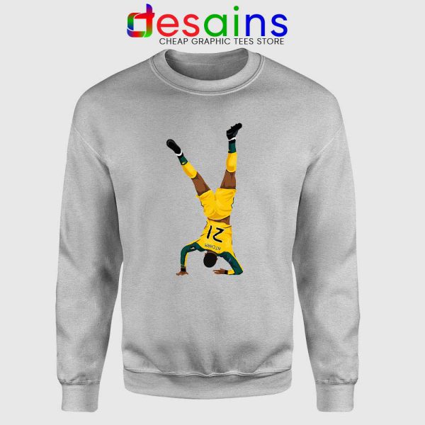 Olivier Ntcham Celebration vs Lazio Sport Grey Sweatshirt Celtic FC