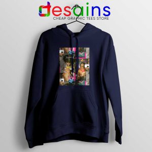 Playboi Carti Photo Collages Navy Hoodie Playboi Merch Hoodies