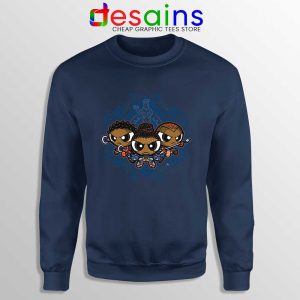 Powerpuff Girls Black Panther Navy Sweatshirt Pantherpuff Girls Sweater