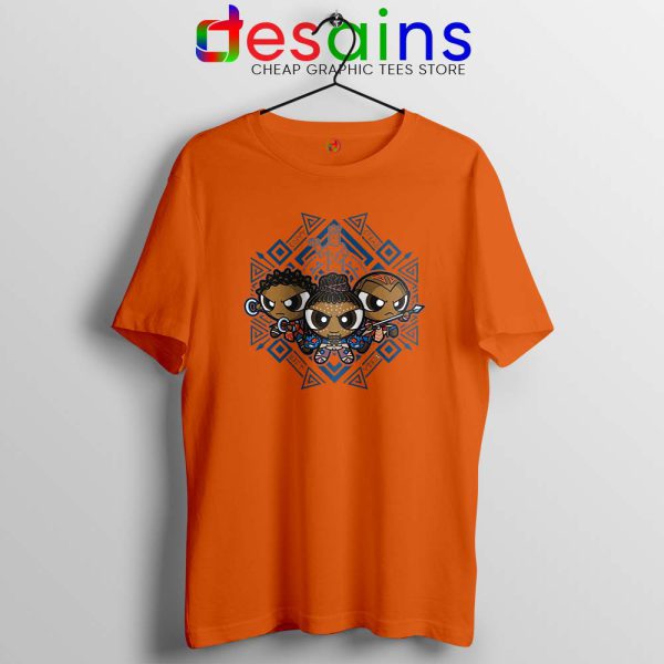 Powerpuff Girls Black Panther Orange Tshirt Pantherpuff Girls Tees