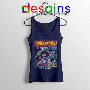 Pulp Fiction Freddie Mercury Navy Tank Top Break Fiction Tank Tops S-3XL