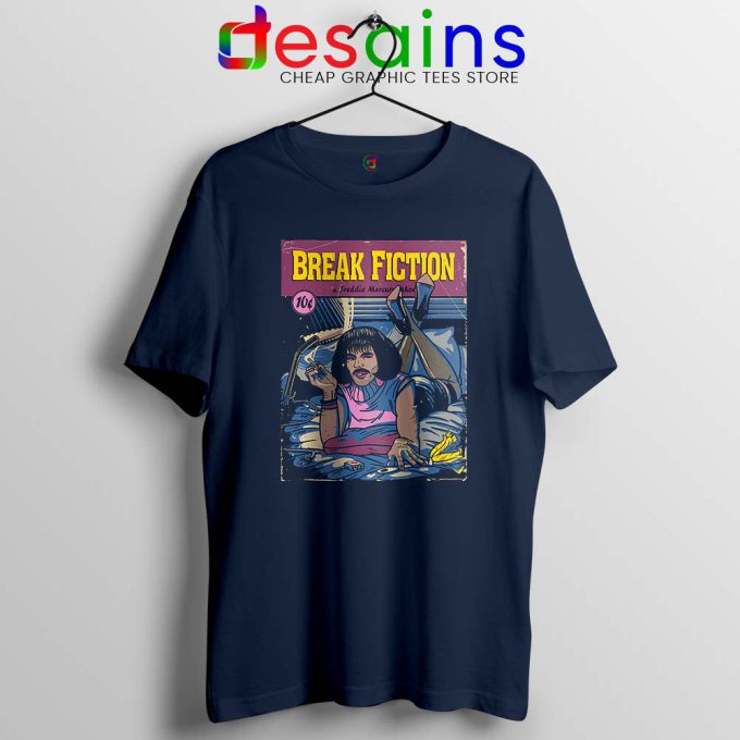 Pulp Fiction Freddie Mercury Navy Tshirt Break Fiction Tee Shirts S-3XL
