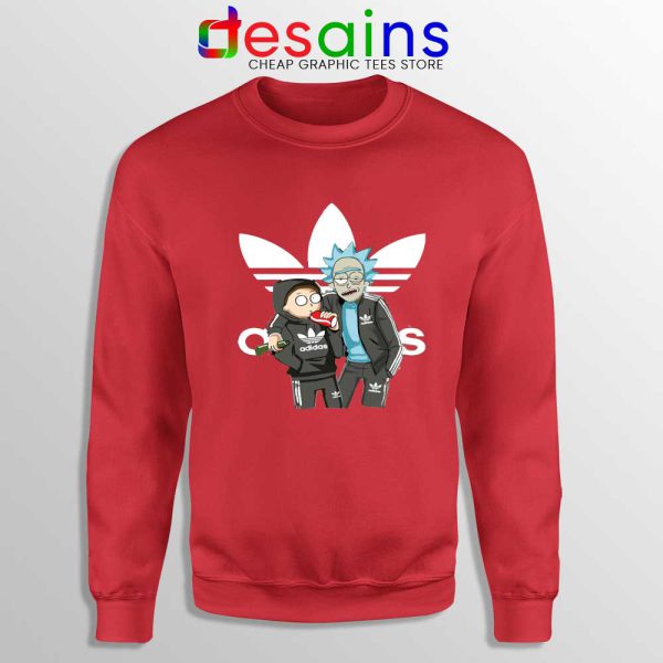 Rick Morty Adidas Clothes Red Sweatshirt Rick And Morty Sweater