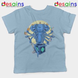 Rick and Morty The Allseeker Light Blue Kids Tshirt Meeseeks Portal Tees