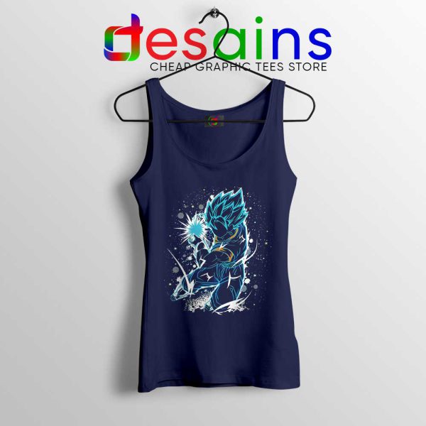 Saiyan Fusion Dragon Ball Navy Tank Top Goku and Vegeta Tops S-3XL