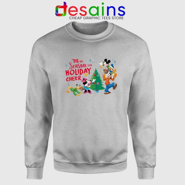 Season for Holiday Cheer Disney Sport Grey Sweatshirt Christmas Sweater