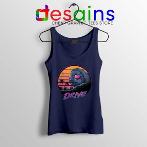 Slow Drive Sloth Navy Tank Top Funny Sloth Animal Tank Tops S-3XL