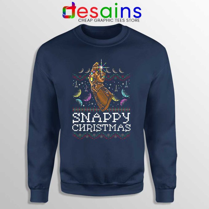 Snappy Christmas Thanos Navy Sweatshirt Avengers Endgame Sweater