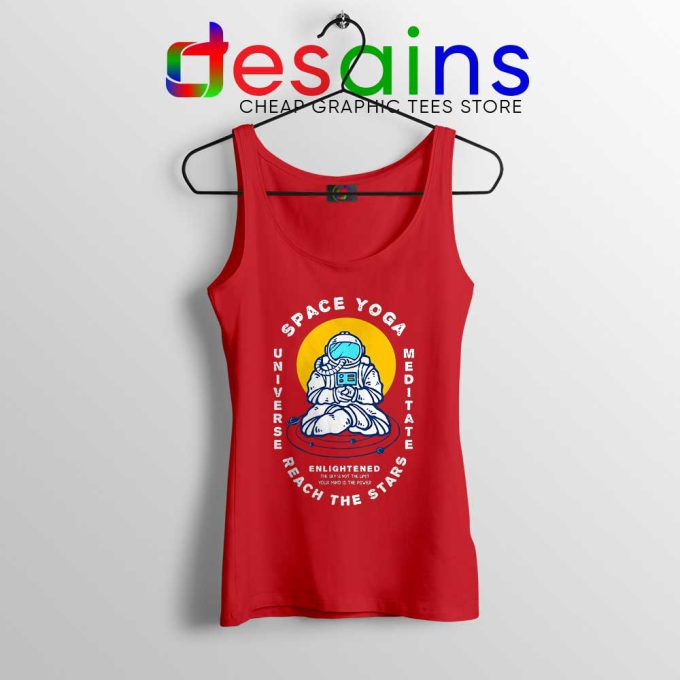 Space Yoga Universe Meditate Red Tank Top Yoga Lover Tops S-3XL