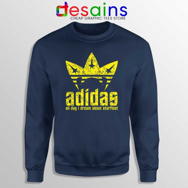 Star Trek Starfleet Adidas Navy Sweatshirt Starfleet Costume Sweater S-3XL