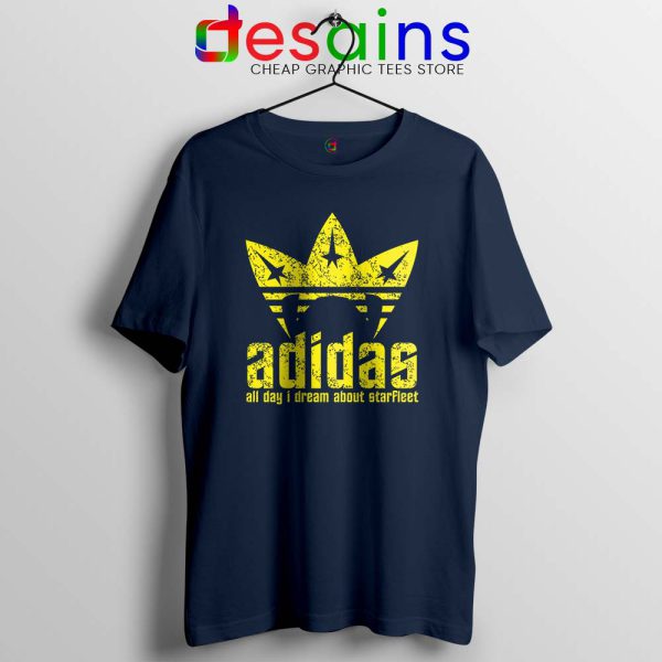 Star Trek Starfleet Adidas Navy Tshirt Starfleet Costume Tee Shirts