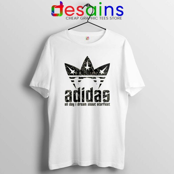 Star Trek Starfleet Adidas White Tshirt Starfleet Costume Tee Shirts