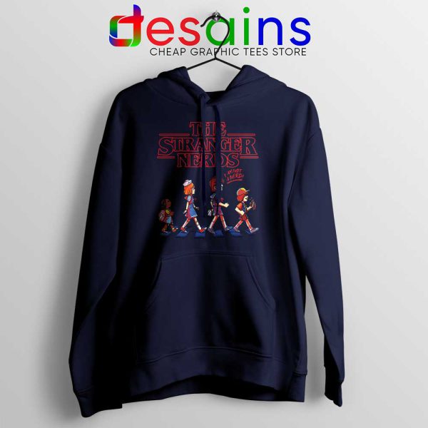 Stranger Things Nerds Navy Hoodie The Stranger Nerds Hoodies S-2XL