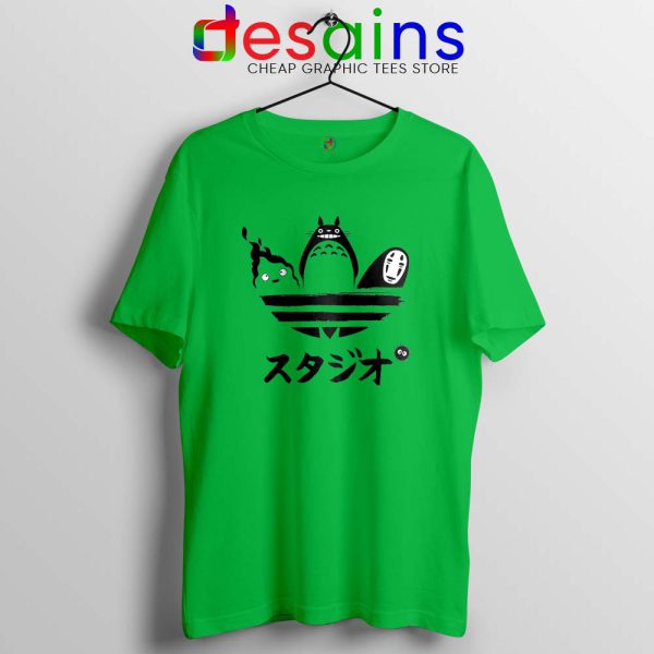 Studio Ghibli Adidas Lime Green Tshirt My Neighbor Totoro Tee Shirts