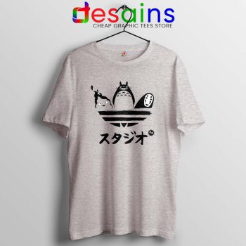 Studio Ghibli Adidas Sport Grey Tshirt My Neighbor Totoro Tee Shirts