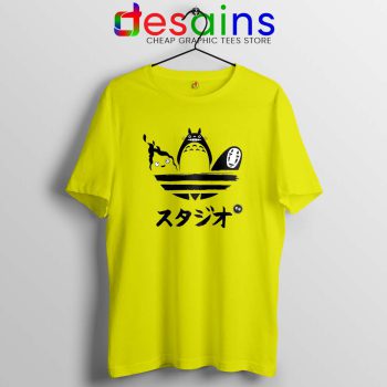 Studio Ghibli Adidas Yellow Tshirt My Neighbor Totoro Tee Shirts