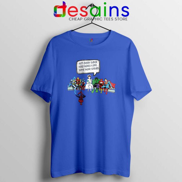 Superhero And Nurse Blue Tshirt Superhero Comic Book Tee Shirts