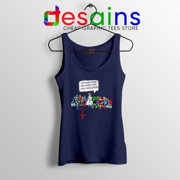 Superhero And Nurse Navy Tank Top Superhero Comic Book Tops