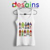 Superhero Butts Naked Tank Top Funny Superhero Tops S-3XL