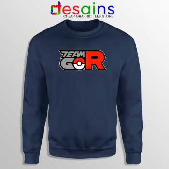 Team Rocket GO Navy Sweatshirt Pokemon GO Sweater Game