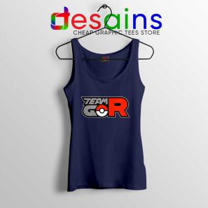 Team Rocket GO Navy Tank Top Pokemon GO Tank Tops Game S-3XL