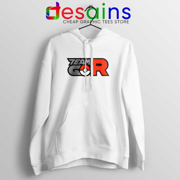 Team Rocket GO White Hoodie Pokemon GO Hoodies Game S-2XL