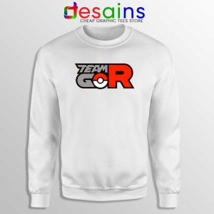 Team Rocket GO White Sweatshirt Pokemon GO Sweater Game