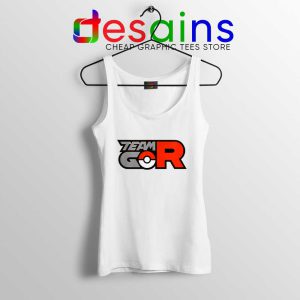 Team Rocket GO White Tank Top Pokemon GO Tank Tops Game S-3XL