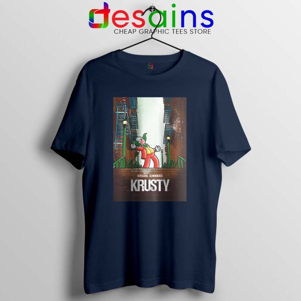 The Clown Joker Simpsons Navy Tshirt Joker Film Tee Shirts S-3XL