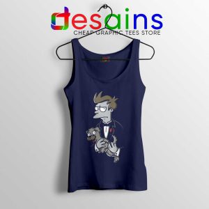 The Dogfather Ralph Wiggum Navy Tank Top Simpsons Tops S-3XL