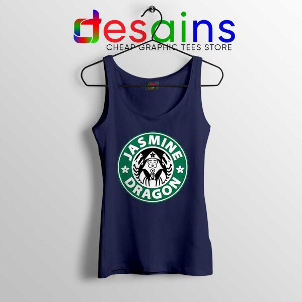 The Jasmine Dragon Navy Tank Top Tea Starbucks Tank Tops S-3XL