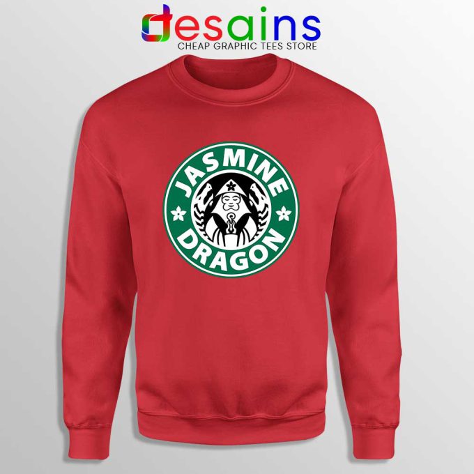 The Jasmine Dragon Red Sweatshirt Tea Starbucks Sweater S-3XL