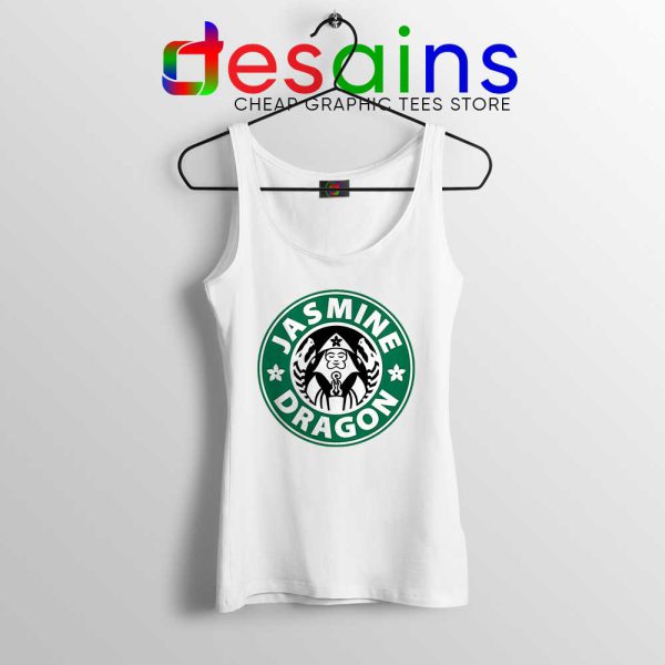 The Jasmine Dragon White Tank Top Tea Starbucks Tank Tops S-3XL