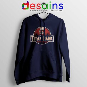 Titan Park Navy Hoodie Jurassic Park Attack on Titan Hoodies