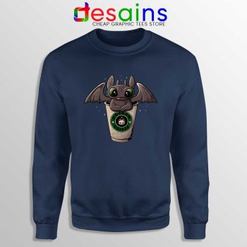 Toothless Dragon Coffee Navy Sweatshirt How to Train Your Dragon Sweater