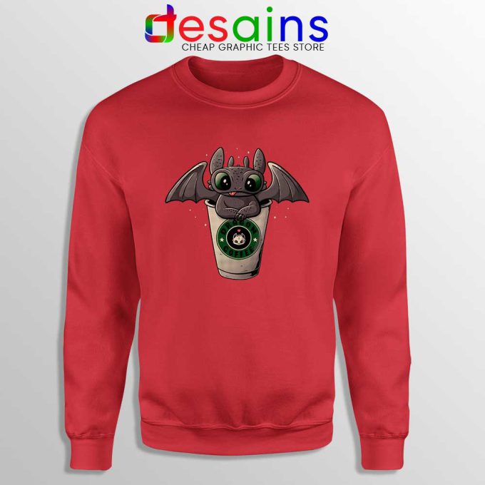 Toothless Dragon Coffee Red Sweatshirt How to Train Your Dragon Sweater